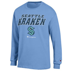 Seattle Kraken Champion Long-Sleeve Jersey T-Shirt - Light Blue | NHL discount