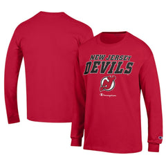 New Jersey Devils Champion Long-Sleeve Jersey T-Shirt - Red | NHL sale