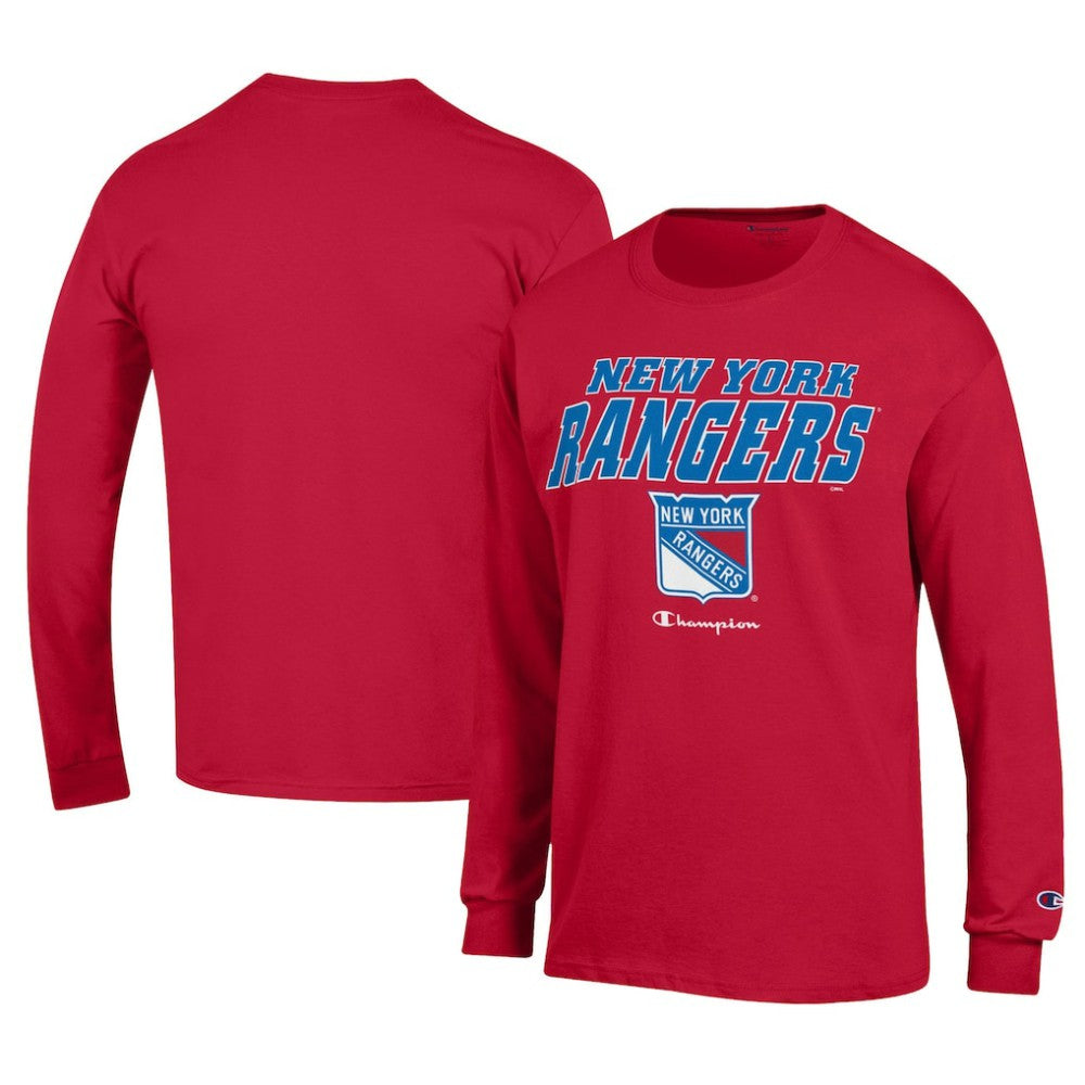 New York Rangers Champion Long-Sleeve Jersey T-Shirt - Red | NHL Clearance