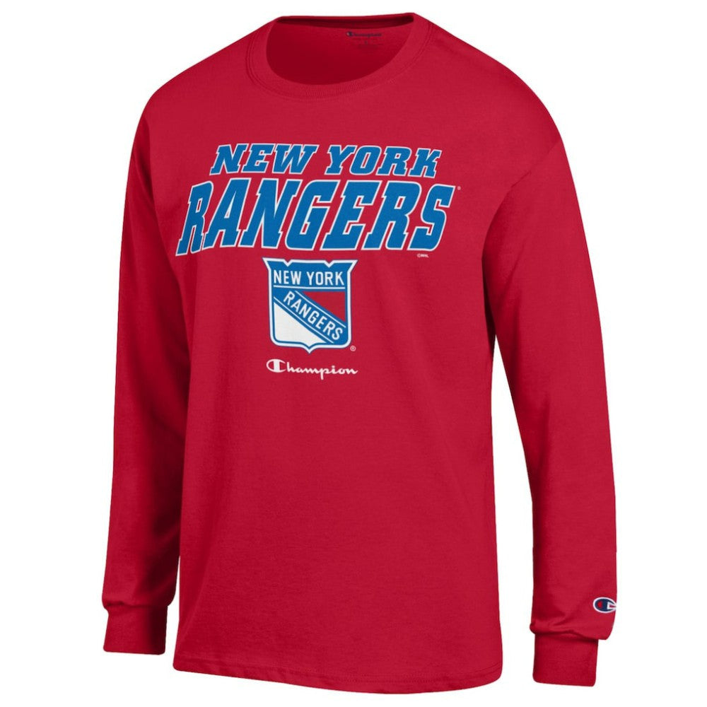 New York Rangers Champion Long-Sleeve Jersey T-Shirt - Red | NHL Clearance