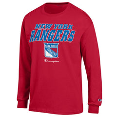 New York Rangers Champion Long-Sleeve Jersey T-Shirt - Red | NHL Clearance