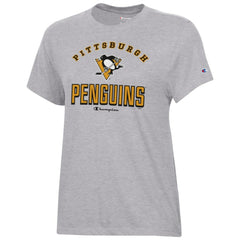 Pittsburgh Penguins Champion Women's Core T-Shirt - Heather Gray | NHL Lifestyle