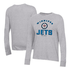 Winnipeg Jets Champion Women's Core Long Sleeve T-Shirt - Heather Gray | NHL Clearance