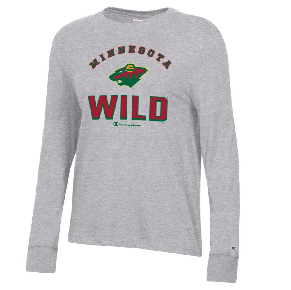 Minnesota Wild Champion Women's Core Long Sleeve T-Shirt - Heather Gray | NHL discount