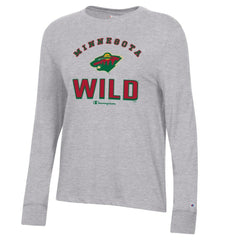 Minnesota Wild Champion Women's Core Long Sleeve T-Shirt - Heather Gray | NHL discount