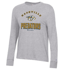 Nashville Predators Champion Women's Core Long Sleeve T-Shirt - Heather Gray | NHL discount