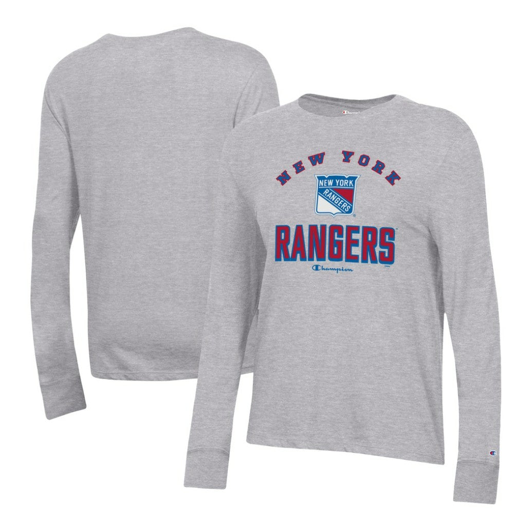 New York Rangers Champion Women's Core Long Sleeve T-Shirt - Heather Gray | NHL sale