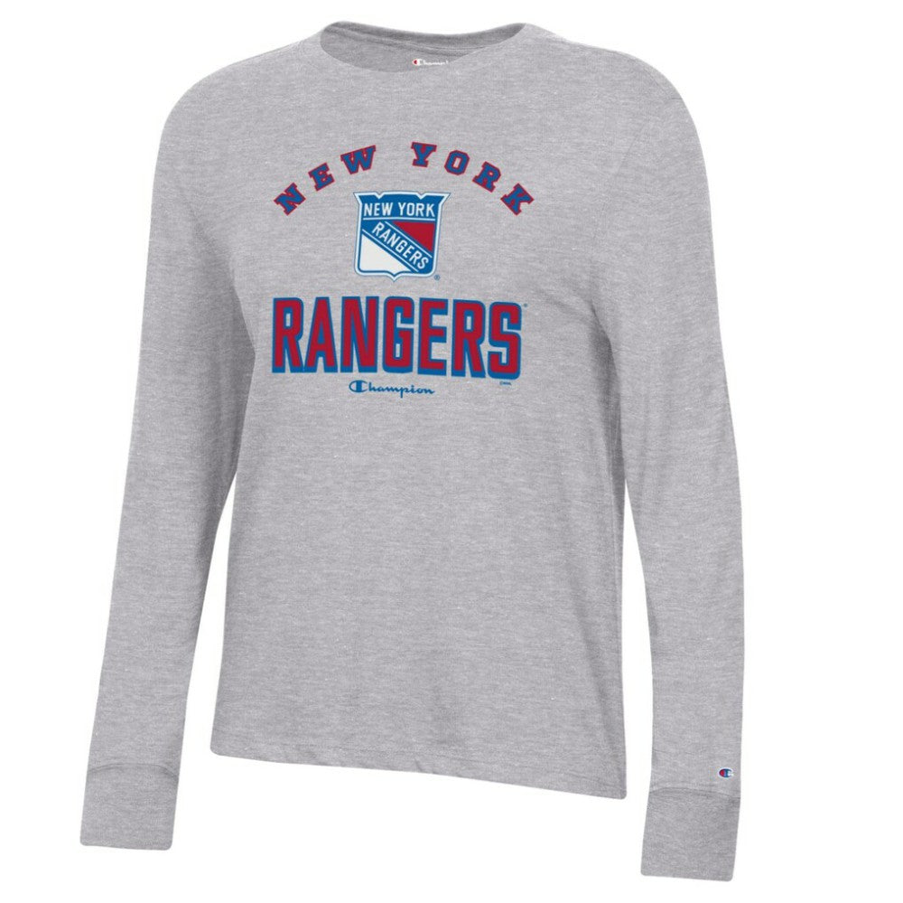 New York Rangers Champion Women's Core Long Sleeve T-Shirt - Heather Gray | NHL sale