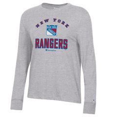 New York Rangers Champion Women's Core Long Sleeve T-Shirt - Heather Gray | NHL sale