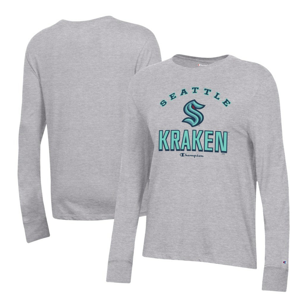 Seattle Kraken Champion Women's Core Long Sleeve T-Shirt - Heather Gray | NHL online