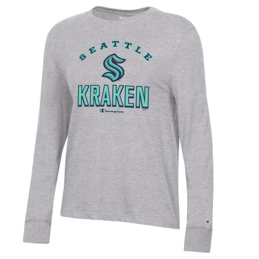 Seattle Kraken Champion Women's Core Long Sleeve T-Shirt - Heather Gray | NHL online