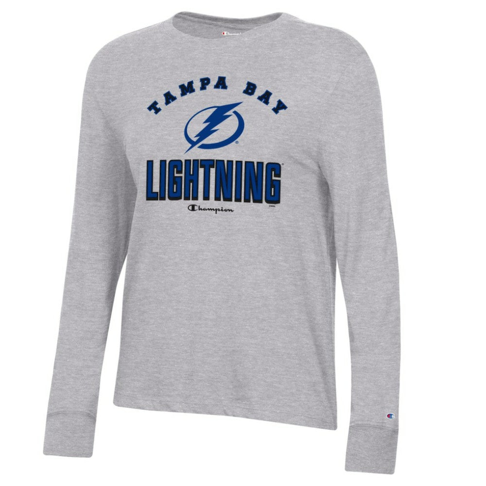 Tampa Bay Lightning Champion Women's Core Long Sleeve T-Shirt - Heather Gray | NHL near me