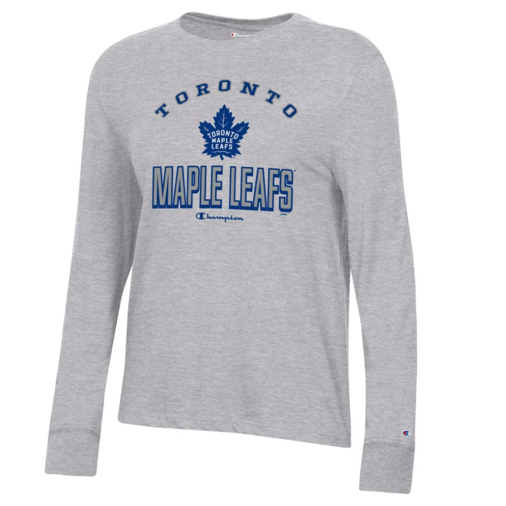 Toronto Maple Leafs Champion Women's Core Long Sleeve T-Shirt - Heather Gray | NHL discount