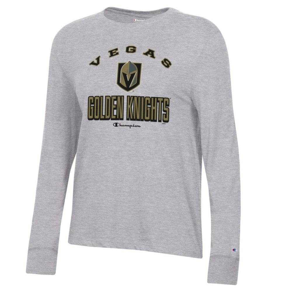 Vegas Golden Knights Champion Women's Core Long Sleeve T-Shirt - Heather Gray | NHL Clearance