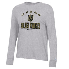 Vegas Golden Knights Champion Women's Core Long Sleeve T-Shirt - Heather Gray | NHL Clearance