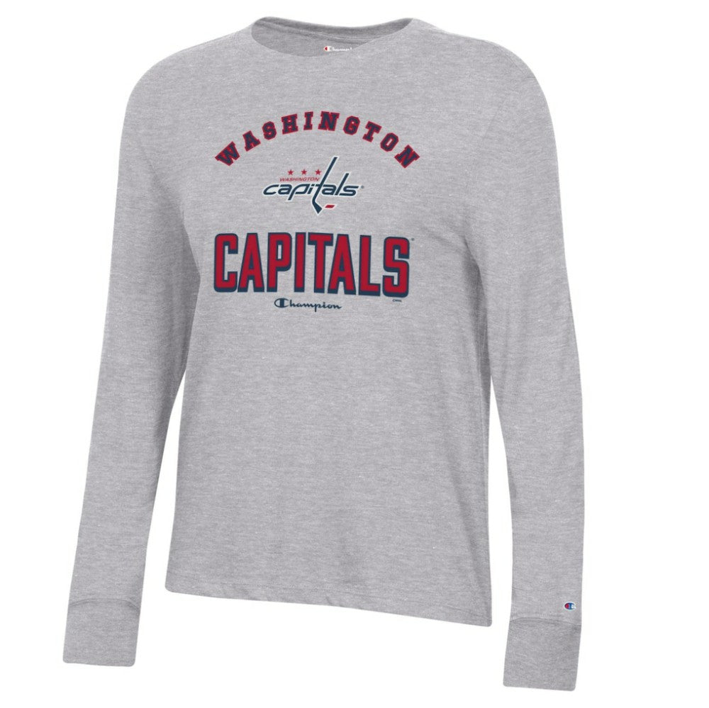 Washington Capitals Champion Women's Core Long Sleeve T-Shirt - Heather Gray | NHL on sale