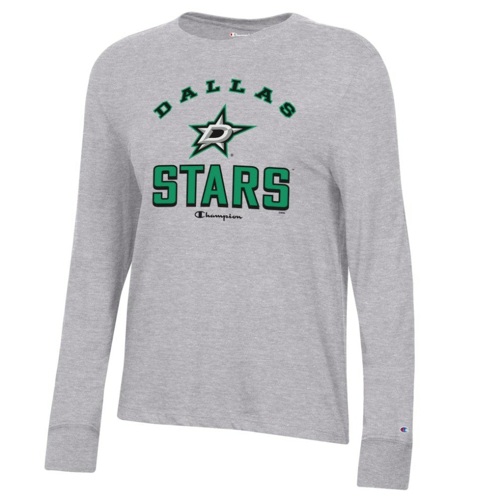 Dallas Stars Champion Women's Core Long Sleeve T-Shirt - Heather Gray | NHL sale