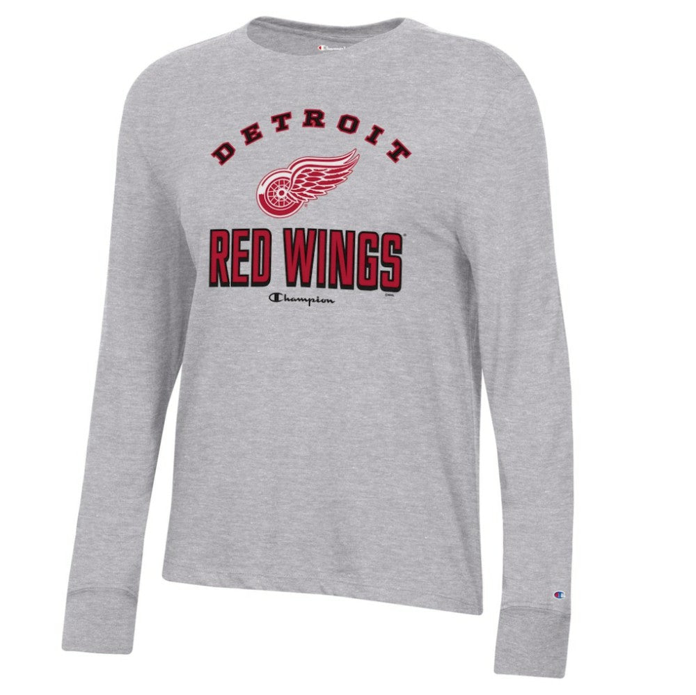 Detroit Red Wings Champion Women's Core Long Sleeve T-Shirt - Heather Gray | NHL near me