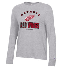 Detroit Red Wings Champion Women's Core Long Sleeve T-Shirt - Heather Gray | NHL near me