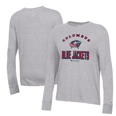Columbus Blue Jackets Champion Women's Core Long Sleeve T-Shirt - Heather Gray | NHL on sale