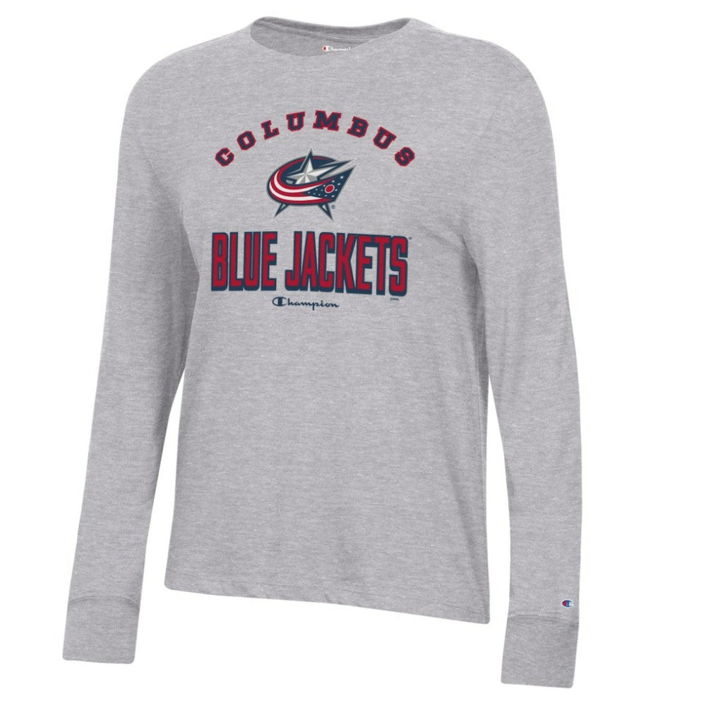 Columbus Blue Jackets Champion Women's Core Long Sleeve T-Shirt - Heather Gray | NHL on sale