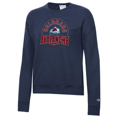 Colorado Avalanche Champion Women's Powerblend Pullover Sweatshirt - Navy | NHL Lifestyle