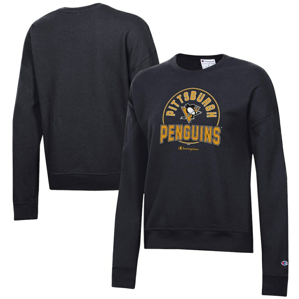 Pittsburgh Penguins Champion Women's Powerblend Pullover Sweatshirt - Black | NHL near me