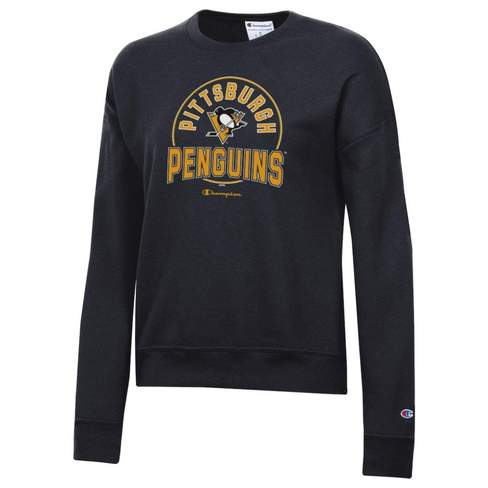Pittsburgh Penguins Champion Women's Powerblend Pullover Sweatshirt - Black | NHL near me
