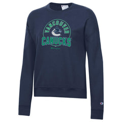 Vancouver Canucks Champion Women's Powerblend Pullover Sweatshirt - Navy | NHL online
