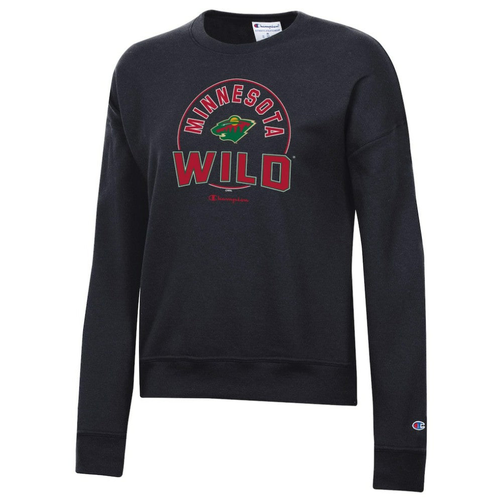 Minnesota Wild Champion Women's Powerblend Pullover Sweatshirt - Black | NHL discount