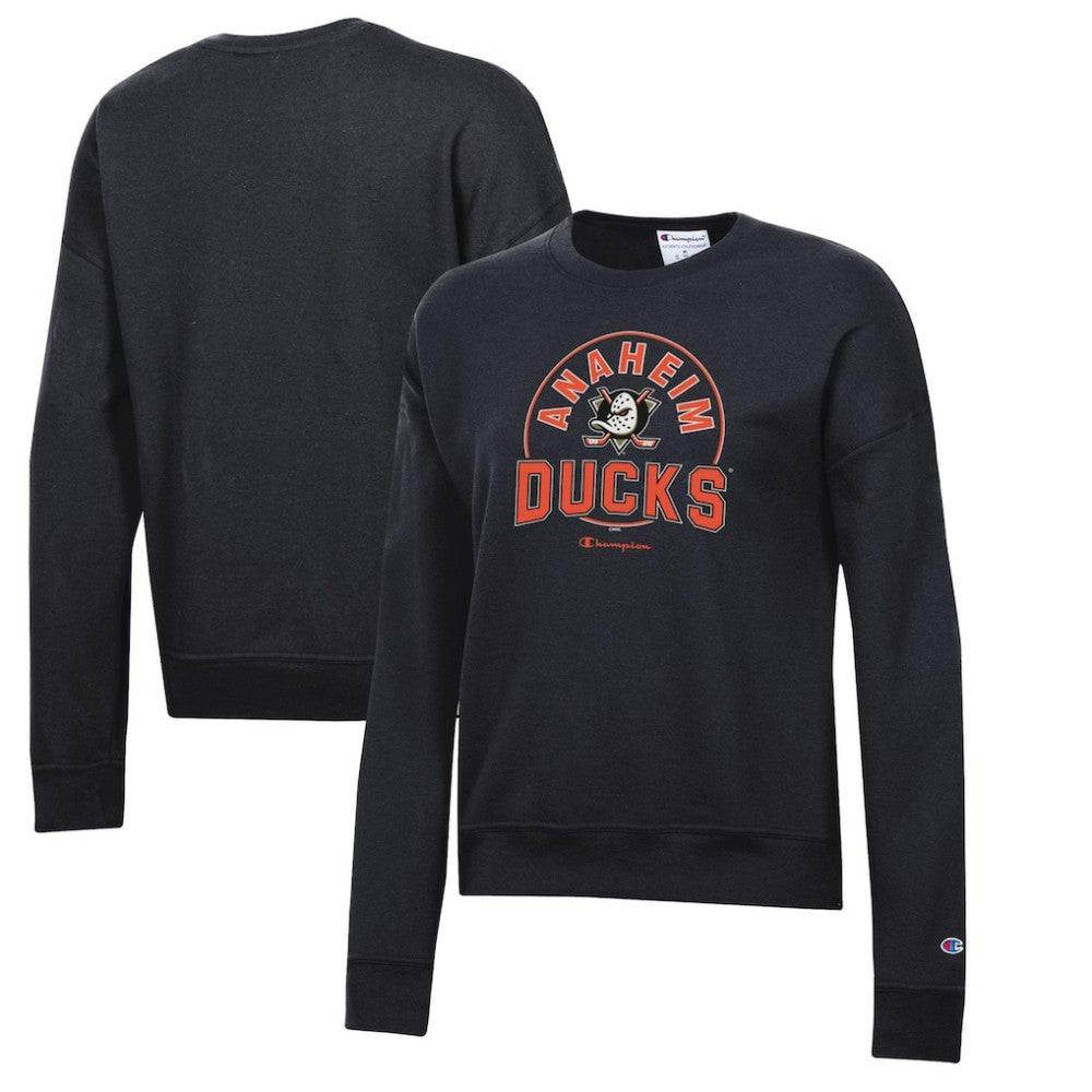 Anaheim Ducks Champion Women's Powerblend Pullover Sweatshirt - Black | NHL sale