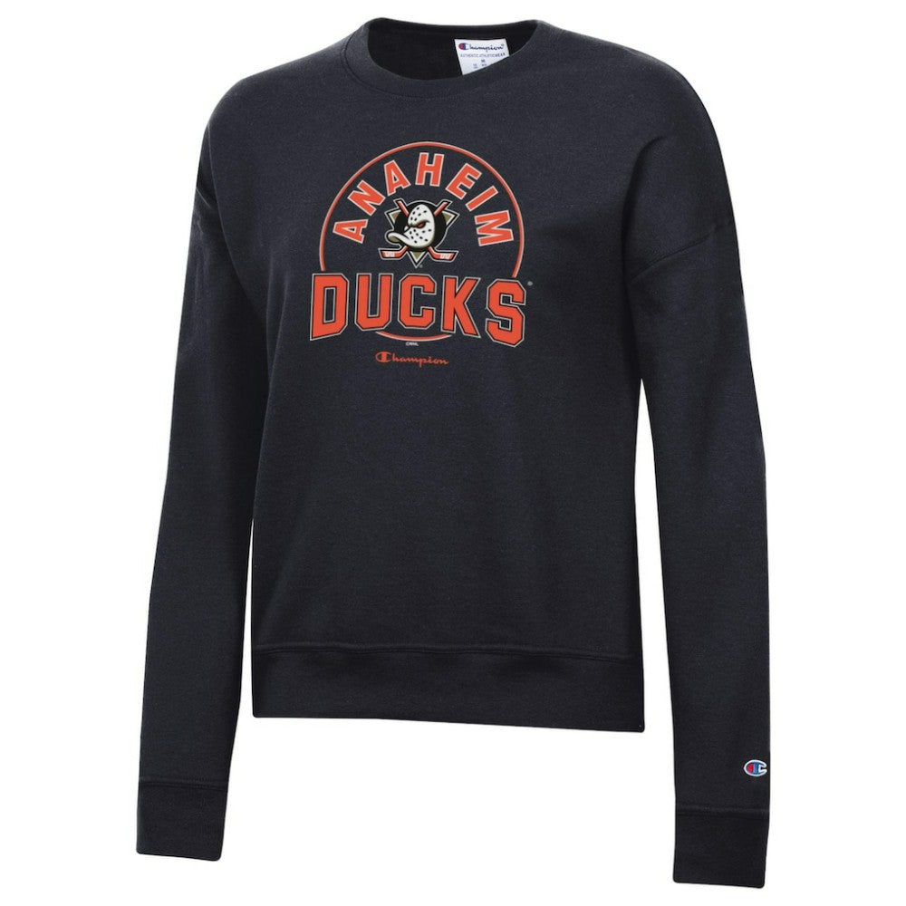 Anaheim Ducks Champion Women's Powerblend Pullover Sweatshirt - Black | NHL sale