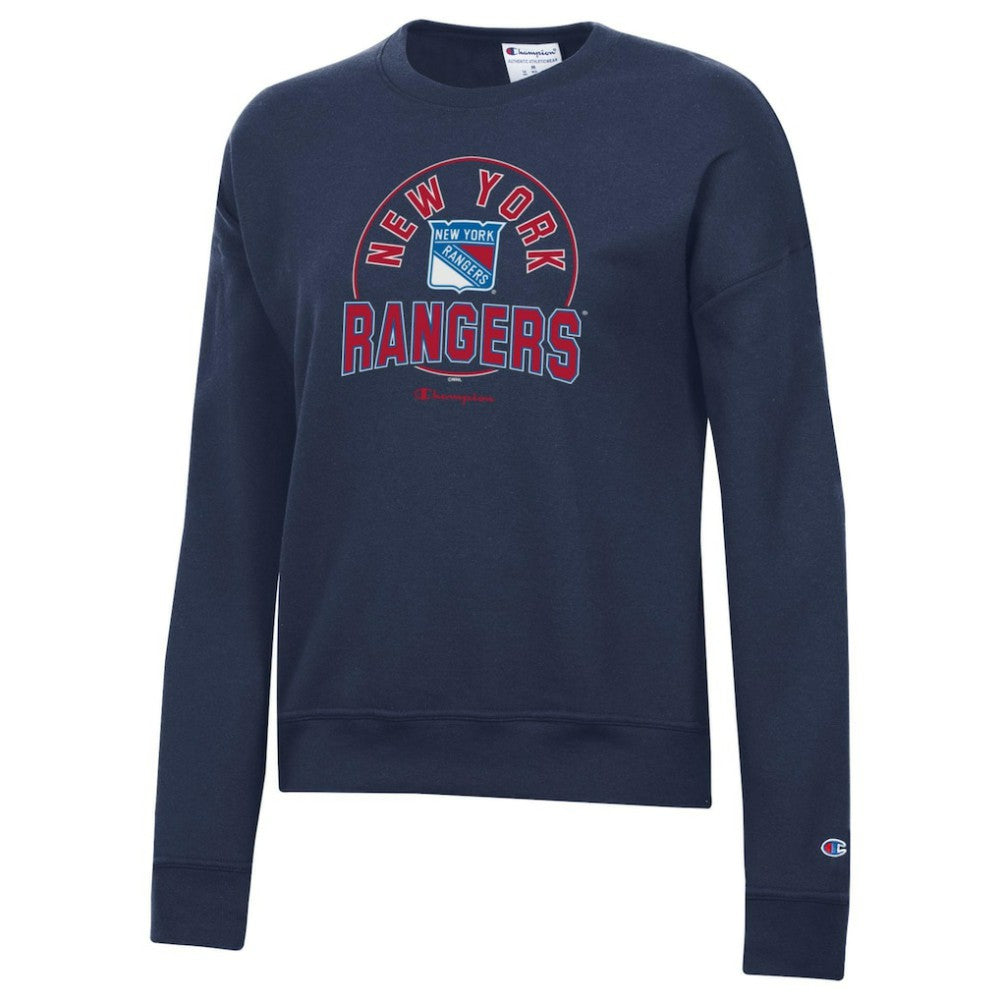 New York Rangers Champion Women's Powerblend Pullover Sweatshirt - Navy | NHL sale
