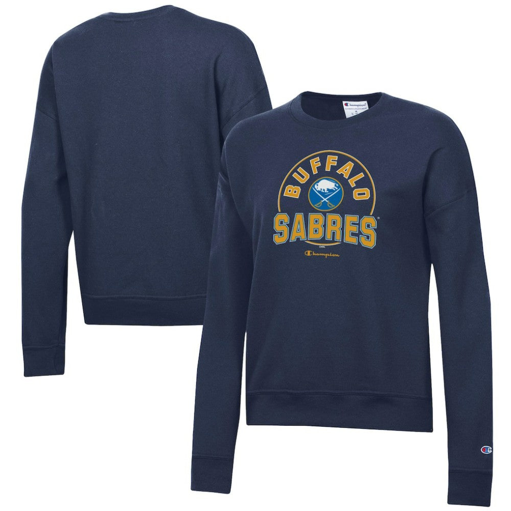 Buffalo Sabres Champion Women's Powerblend Pullover Sweatshirt - Navy | NHL Clearance