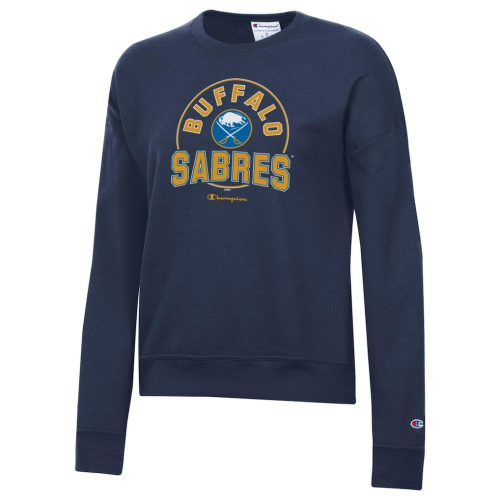Buffalo Sabres Champion Women's Powerblend Pullover Sweatshirt - Navy | NHL Clearance