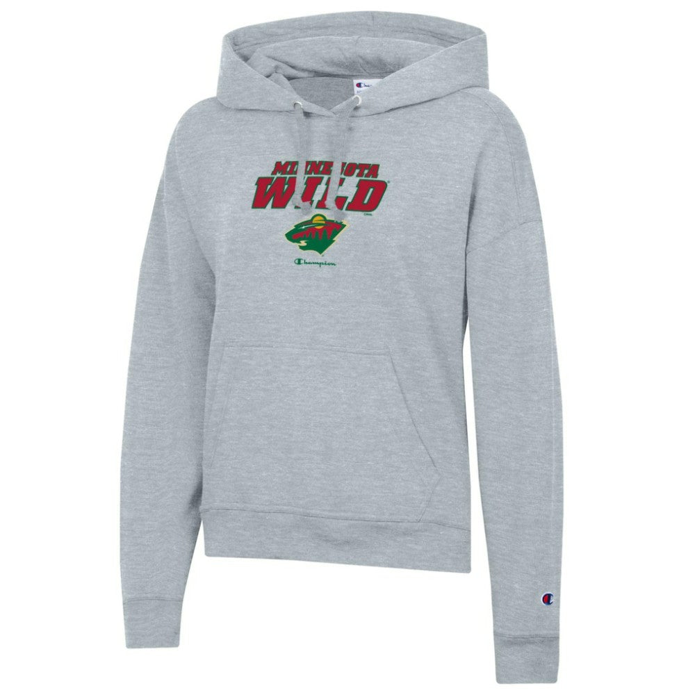 Minnesota Wild Champion Women's Powerblend Fleece Pullover Hoodie - Gray | NHL near me