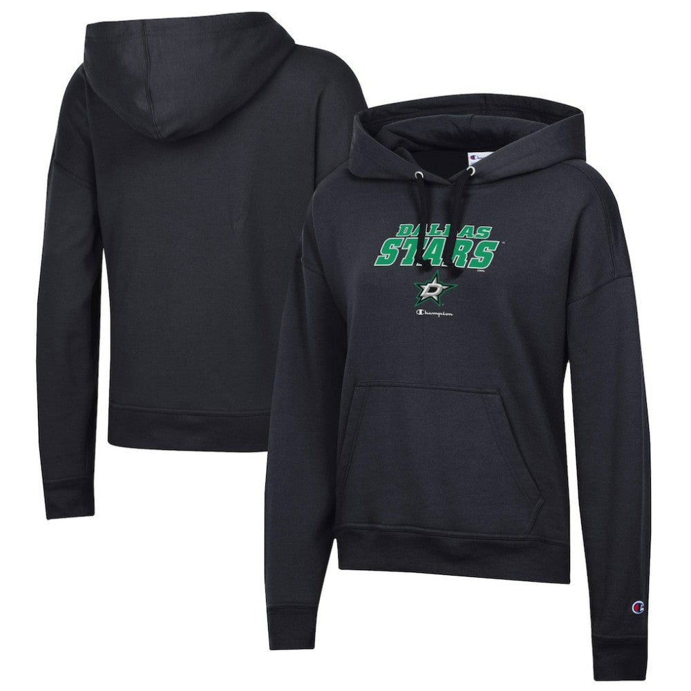 Dallas Stars Champion Women's Powerblend Fleece Pullover Hoodie - Black | NHL near me