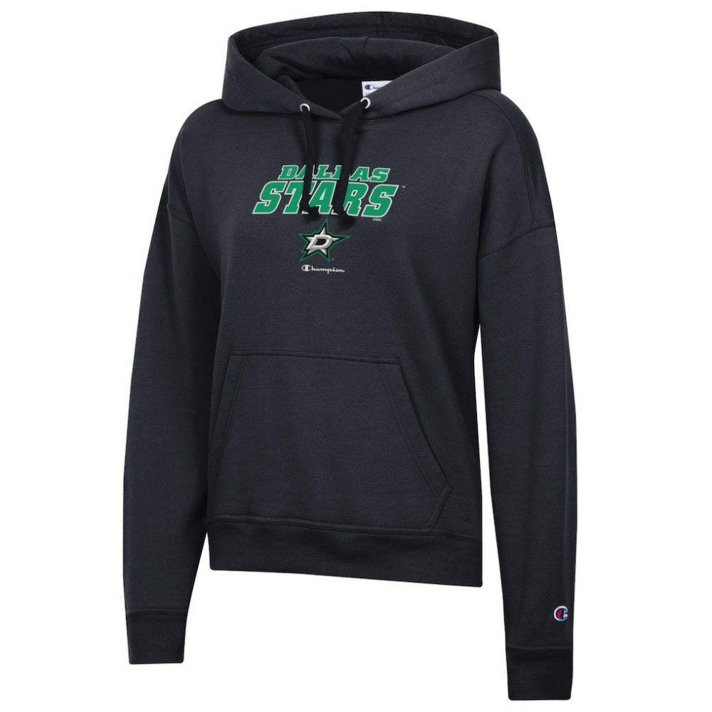 Dallas Stars Champion Women's Powerblend Fleece Pullover Hoodie - Black | NHL near me