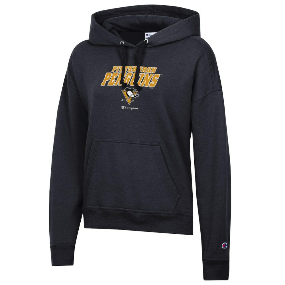 Pittsburgh Penguins Champion Women's Powerblend Fleece Pullover Hoodie - Black | NHL sale