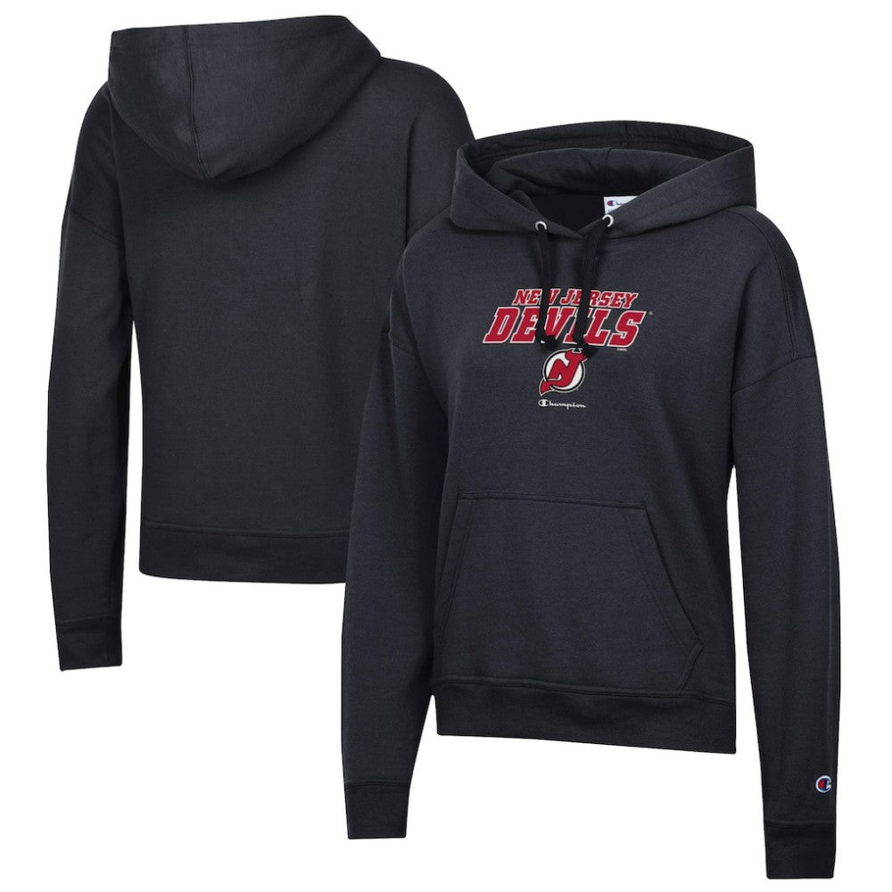 New Jersey Devils Champion Women's Powerblend Fleece Pullover Hoodie - Black | NHL on sale