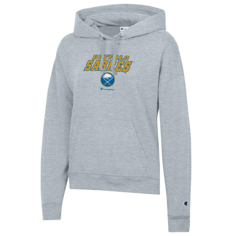 Buffalo Sabres Champion Women's Powerblend Fleece Pullover Hoodie - Gray | NHL discount