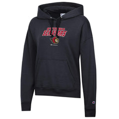 Ottawa Senators Champion Women's Powerblend Fleece Pullover Hoodie - Black | NHL Lifestyle