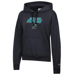 San Jose Sharks Champion Women's Powerblend Fleece Pullover Hoodie - Black | NHL on sale