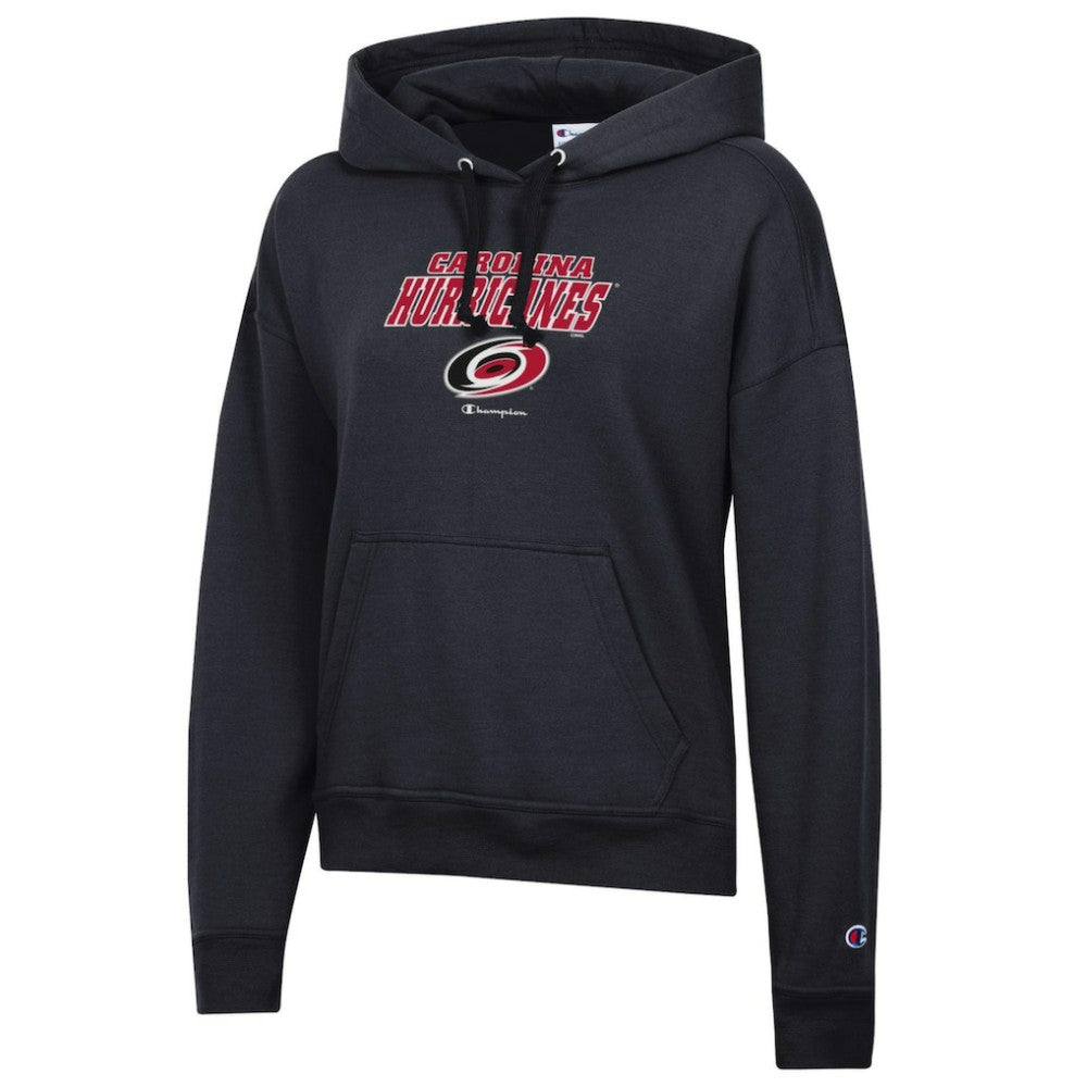 Carolina Hurricanes Champion Women's Powerblend Fleece Pullover Hoodie - Black | NHL Lifestyle