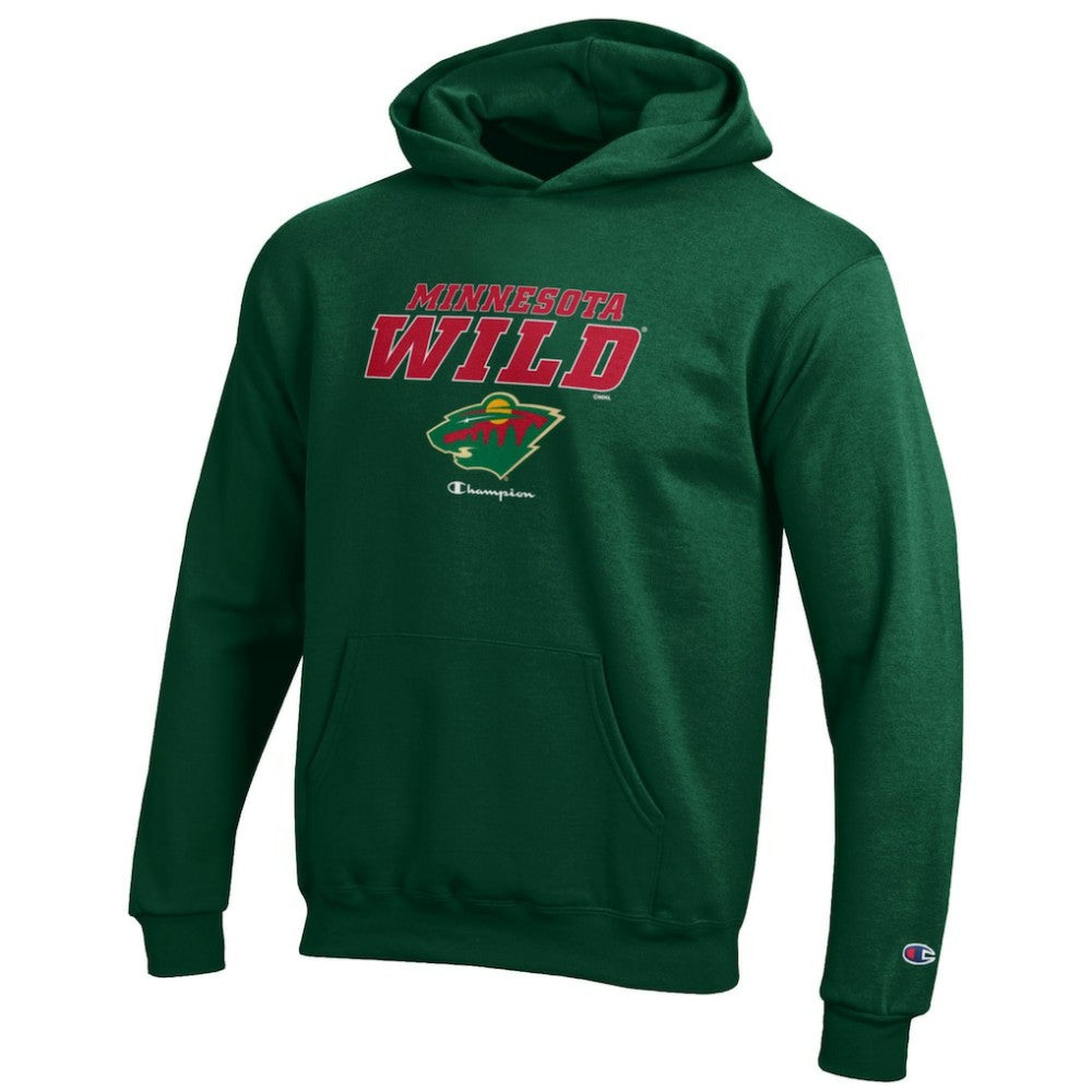 Minnesota Wild Champion Youth Eco Powerblend Pullover Hoodie - Hunter Green | NHL online