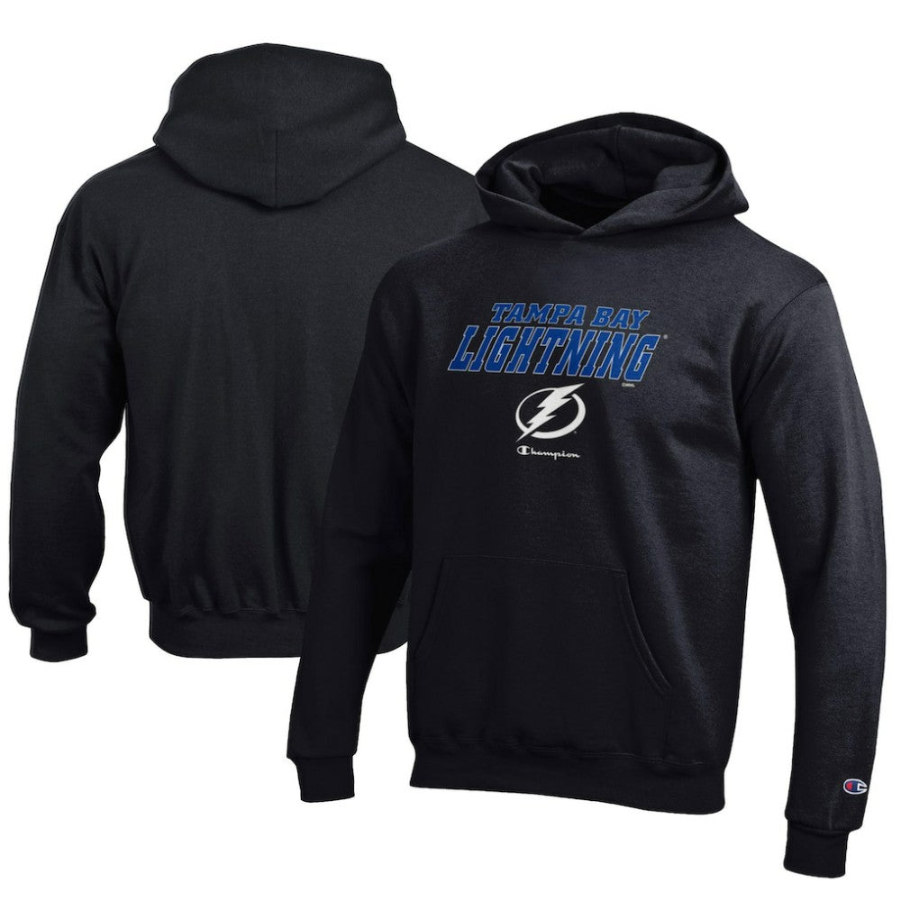 Tampa Bay Lightning Champion Youth Eco Powerblend Pullover Hoodie - Black | NHL near me