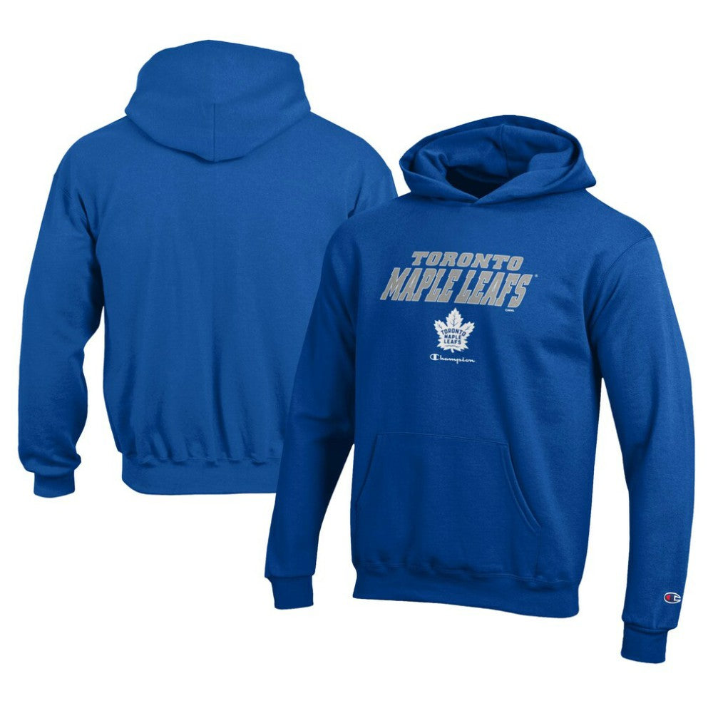 Toronto Maple Leafs Champion Youth Eco Powerblend Pullover Hoodie - Royal | NHL Lifestyle