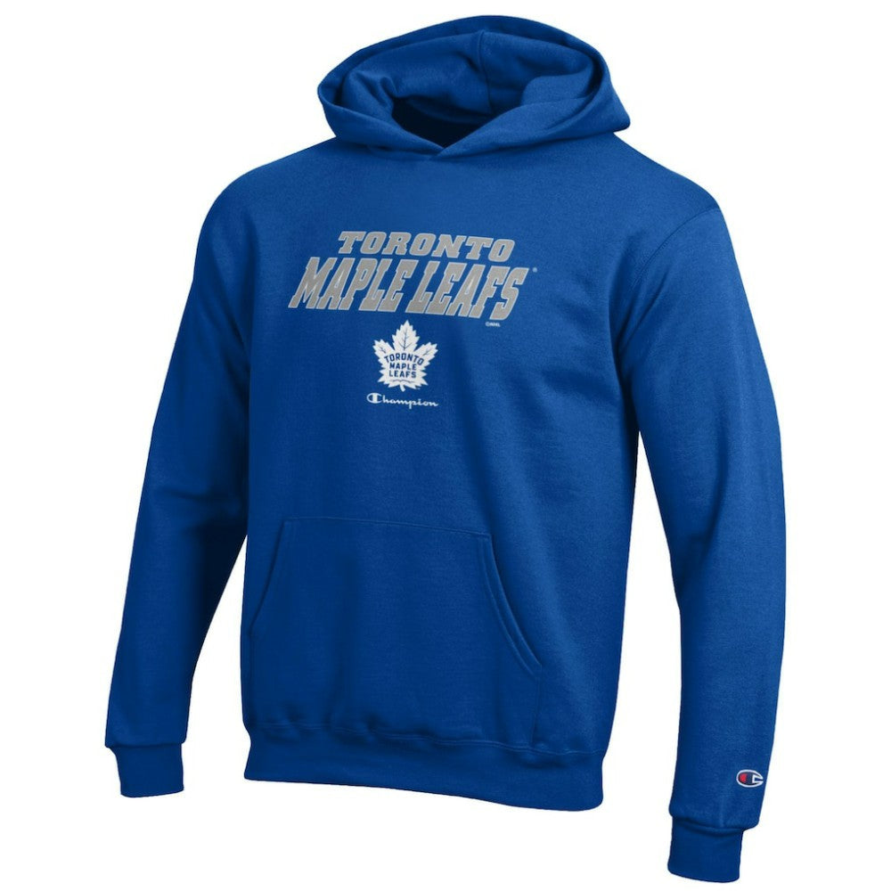 Toronto Maple Leafs Champion Youth Eco Powerblend Pullover Hoodie - Royal | NHL Lifestyle