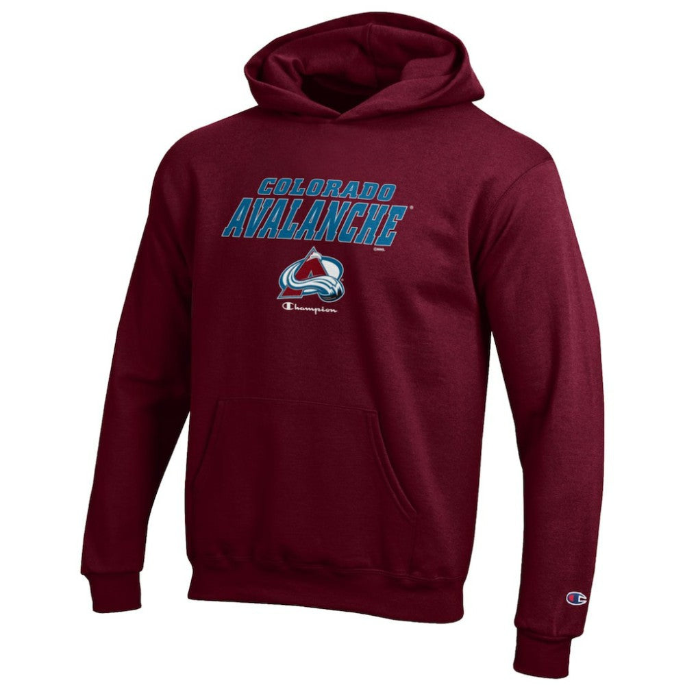 Colorado Avalanche Champion Youth Eco Powerblend Pullover Hoodie - Burgundy | NHL near me