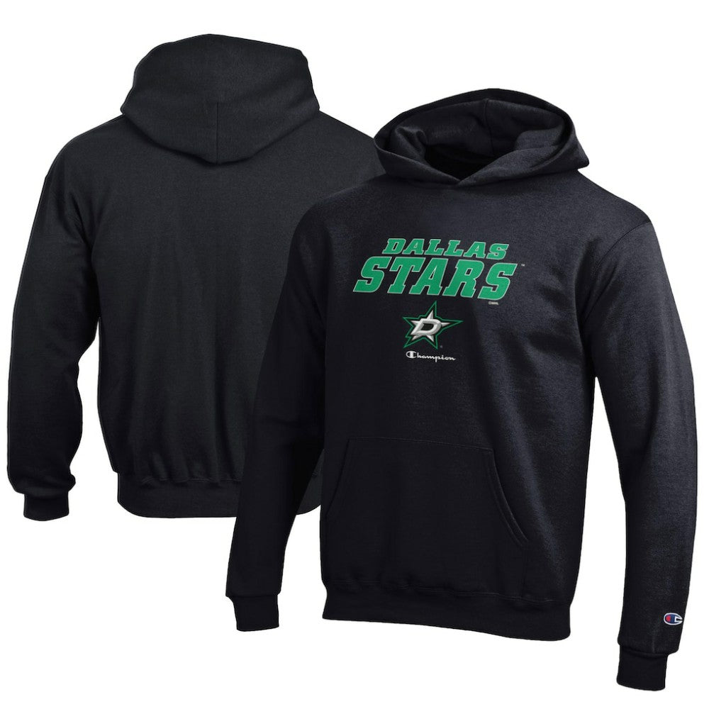 Dallas Stars Champion Youth Eco Powerblend Pullover Hoodie - Black | NHL sale